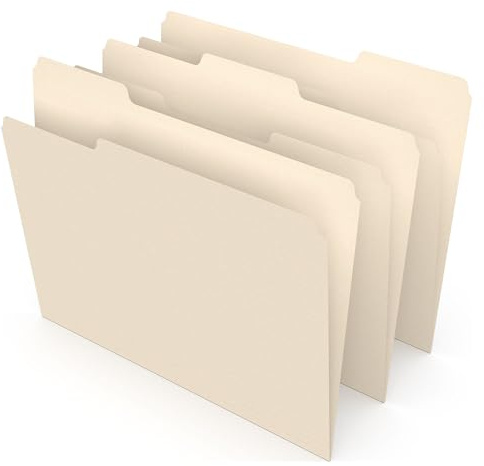 Staples File Folders, Letter Size, 1/3‑Cut Tabs, Assorted Positions, Manila, Durable Paper Stock, 500/Pack