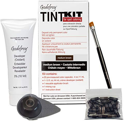 Godefroy - Kit tintura professionale per sopracciglia e barba, colore: Marrone