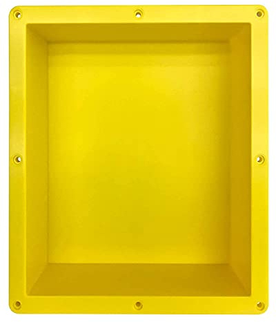 Uni-Green Shower Niche Ready for Tile 16 ×14 × 4 Bathroom Recessed Shower Niche Rectangle Leak Proof Shower Shelf Organizer for Shampoo & Toiletry Storage Yellow