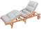 PillowPrim Liegenauflage, Auflage Gartenliege (Aschgrau) 201 x 55 cm, 8 cm dick, Auflagen für Deckchair, Bequeme Polsterauflage für Sonnenliege, Liegestuhl