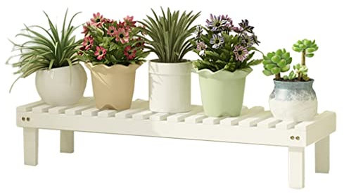 Contenants et accessoires pour plantes Jardinière Multi-tailles En Bois Massif Support De Fleur De Plancher De Balcon Support De Pot De Fleur Multicouche Support Décoratif D'intérieur À L'aneth Vert S