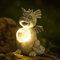 Goodeco Dragon Statue Garden Ornaments Solar Powered LED Lights, outdoor Garden Dragons Figurine with Gazing Ball Dragon Decoration for Patio Lawn Yard Decor gifts for Men/Women/Mom Birthday Grey 19cm