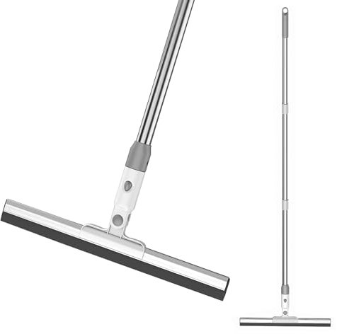 SUIXI Duschabzieher, Gummilippe Abzieher Dusche Boden, 130cm Segmentiertes Design, Entfernt Wasser, Tierhaare und Seifenwasser, Wasserschieber für Badezimmerböden, Fenster, Spiegel