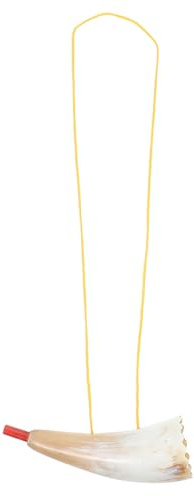 Veemoon Trompeta de Cuerno de Buey Natural 14 Cm, Juguete Musical Ligero, Accesorio de Fiesta Portátil y Ruidoso, Juguete de Trompeta para Diversión Infantil