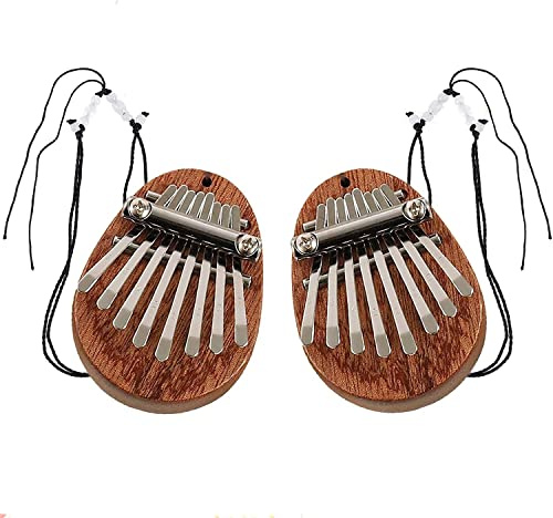 Luoilba 2 unidades Kalimba Piano pulgar 8 tonos Mini Piano pulgar Piano Mini Kalimba Piano Pulgar Piano para Niños Adultos Instrumentos Accesorios