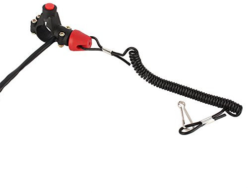 Keenso Outboard Kill Switch Lanyard, 12V DC Motorcycle Engine On Off Kill Switch Mini Moto Kill Cord Quad Bike Safety for Motor ATV Quad Dirt Bike