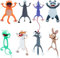 Outus 8 Stücke 3D Karikatur Tier Lesezeichen Set für Kinder Neuheit Lustige Süße Gequetscht Lesen Schreibwaren Geschenke Party Gunst , Student, Polyvinylchlorid (PVC)