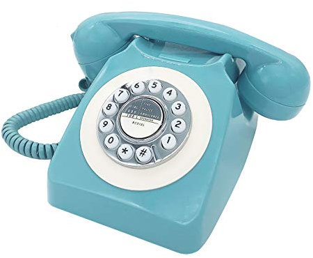 Corded Retro Phone, TelPal Vintage Old Phones, Classic 1930's Antique Landline Phones for Home & Office Decor, Novelty Hotel Telephone with Redial