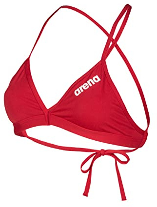 ARENA Performance Team Solid Top Bikini da Donna Sportivo per Piscina, Costume da Bagno ad Asciugatura Rapida, Tessuto Maxfit Eco Resistente al Cloro, Protezione UV, Tessuto Frontale Foderato