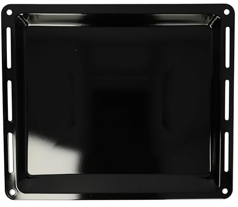 vhbw Backblech kompatibel mit Bauknecht EM-Serie, EMxx xxxx Backofen - 44,5 x 37,5 x 3,5 cm, Antihaftbeschichtet, Emailliert, Schwarz