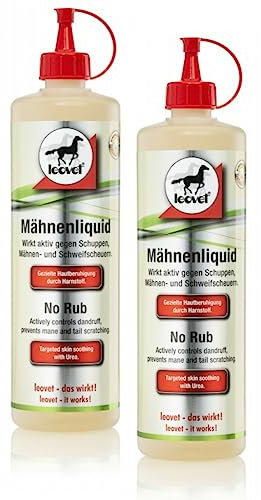 RL24 leovet - Mähnenliquid für Pferde | Haarwasser gegen Schuppen, Mähnen- & Schweifscheuern | Lotion Macht schuppenfrei | gegen Juckreiz | Pferdepflege | 2 x 500 ml (2er Set)