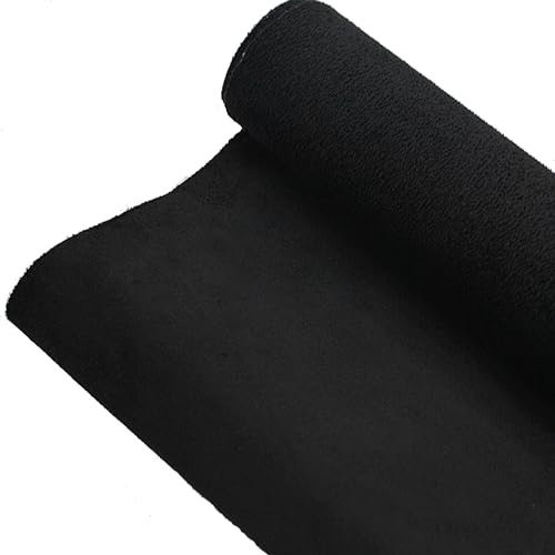 Scamosciato Sintetico, Pellicola Autoadesiva in Microfibra, Finta Pelle Scamosciata, Toppa di Riparazione in Tessuto Scamosciato, per Interni Auto, Cassetti Gioielli, Nero, 40 x 150 cm