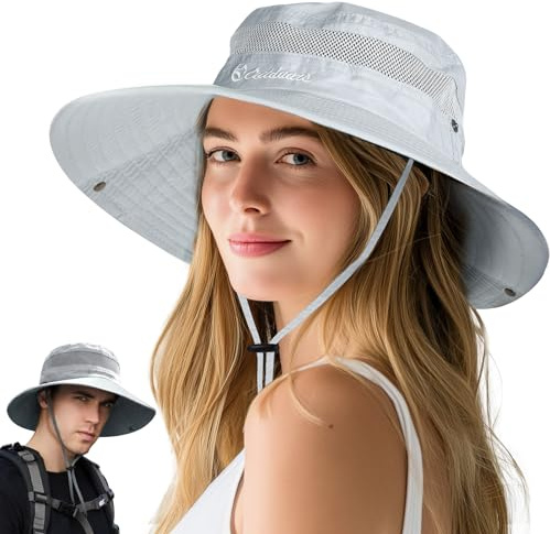 Gipfelfreund Sonnenhut Unisex für Damen und Herren, 55-60CM UV-Schutz 50, Faltbarer Sommer- und Wanderhut, Safari Hut - Geschenke für Valentinstag