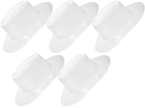 LABRIMP 5 St Transparent Cowboy Hat Stands Plastisk Hattställ för Display och Förvaring Rund Hållare för Western Jazzhattar Robust och Diskret Organisatör för Hem och