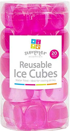 Summer Essentials 20 Reusable Ice Cubes (Pink)