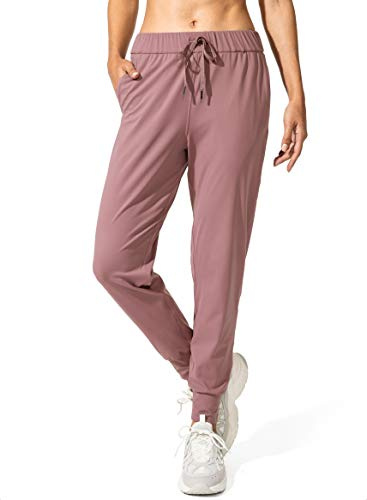 SANTINY - Pantaloni da jogging da donna con tasche e coulisse, pantaloni sportivi per allenamento, jogging e relax, Rosa malva., M