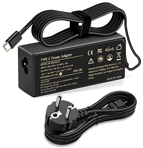 45W Cargador Portátil USB C, Cargador para Lenovo Chromebook C340 S340 C330 S330 100e 300e 500e, Chromebook Segunda generación MTK AST N23 Yoga C630 370 730 Cargador Chromebook Tipo C