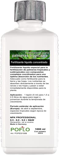POFLO Fertilizante para palmeras Profi Line, fertilizante para raíces + fertilizante para hojas de ALTA TECNOLOGÍA (1000ml)
