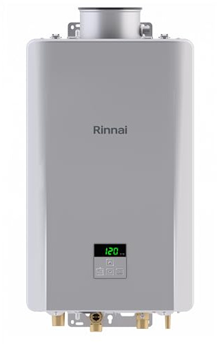 Rinnai REP160iN Smart-Circ Non-Condensing Natural Gas Tankless Water Heater with Built-In Recirculation Pump, Up to 6.6 GPM, Indoor Installation, 160,000 BTU
