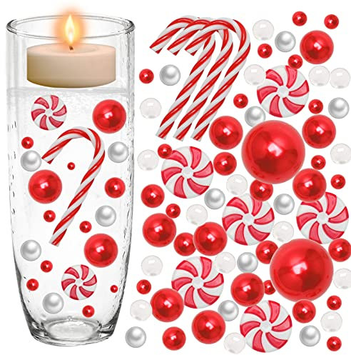 Valentine‘s Day Vase Filler Pearl,Floating Pearls Water Beads for Vases,Valentine‘s Day Floating Candles Transparent Water Gel Beads Centerpieces for Home Wedding Party Candyland Decoration
