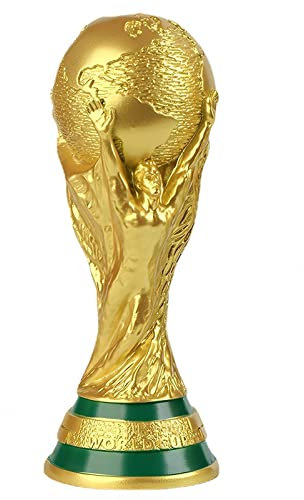 DAOIDE Weltmeisterschaft 2022 Nachbildung Weltmeisterschaft Nachbildung Premium Qualität Harz Fußball Fußball Sammlerstücke Sportfan Pokal Gold Sports Award Dekorationen für Schlafzimmer Büro Desktop