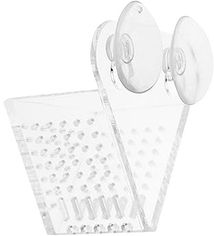 BESPORTBLE 2pièces Distributeur De Nourriture pour Poissons Acrylique Nourrisseur Sang pour Aquariums Eau Douce Et Salée Outil De Nourrissage Pratique avec Double Ventouse