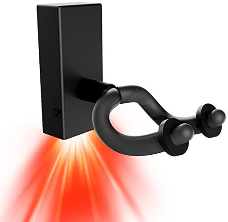 Wresetly Langlebiger Gitarren AufhäNger, Wand Haken, StäNder, Guitarra Halterung, LED Licht für Akustische Elektrische Gitarre, Bass Banjo, Rot