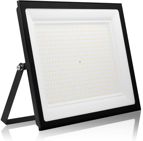 wowspeed led Außenlampe 500W 50000lm Superhell 6500K Kaltweiß Scheinwerfer IP66 Wasserfest Flutlicht 180° Verstellbar für Hinterhof, Flur