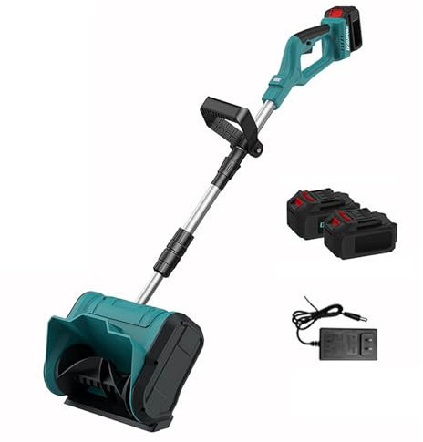 Pala Da Neve Pieghevole, Soffiatore Da Neve Leggero con Asta Retrattile, Sgombero Neve Facile, Lancia Neve per La Rimozione Della Neve Invernale Dal Vialetto(Two Battery)