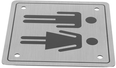 CIYODO Stainless Steel Bathroom Signage Mens Womens Wc Door Marker Unisex Washroom Signage Easy Install Decorative Restroom Signs