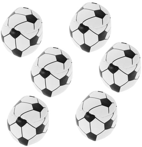 Hemobllo 6 Stück Fußball-Sandsäcke Sitzsäcke zum Werfen Fußball-Sitzsack Maisloch-Bohnensäcke Fußball Sitzsäcke Maislochbeutel Kleiner Bohnensack Sitzsack-Spiel Kinderbohnensäcke Pu Schwarz