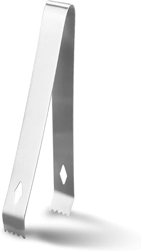Voarge Räucherzubehör Räucherzange Kohlezange 16,4cm Lang Edelstahl Zange zum Räuchern von Räucherkohle Rostfrei stabile Shisha Grill Zange Küchenzange für Hochzeit Bar Party Büfett Grill Picknick