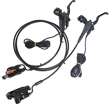 Syfinee Conjunto de freno de disco hidráulico con interruptor de alimentación para bicicleta plegable, scooter eléctrico