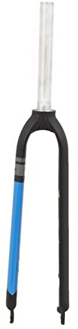 Uxsiya Fourche Rigide de VTT 26/27.5/29 Pouces Fourche Rigide de VTT en Alliage D'aluminium Fourche de Suspension Avant de Vélo de VTT(Noir Bleu)