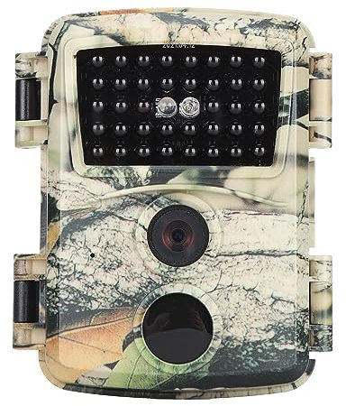 Mini Trail Camera, 12MP 1080P Impermeabile Game Cam con Sensore PIR e Grandangolo 'obiettivo per la Caccia Al Monitoraggio della Fauna Selvatica (PR600C)