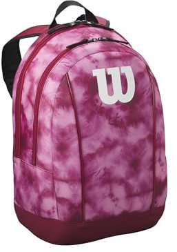 Wilson Sac à Dos de Tennis Junior – Peut contenir jusqu'à 2 Raquettes, Rose/Rouge, Rose/Rouge