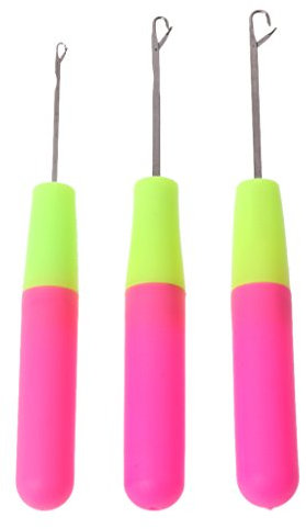 antianzhizhuang 3PCS Crochet Hook For Latch Lock Needle Tool Rug Making Knitting DIY T Bamboo Crochet Hook Set
