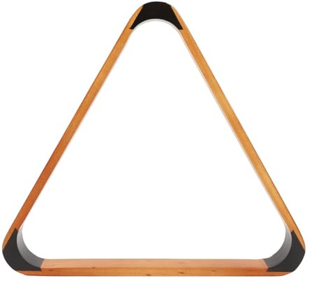 Multizenic Estante Triangular para Bolas de Billar, Estante para Bolas de Billar con Cabeza Negra de 57,2 mm, Madera de Pino Maciza para Juegos ingleses de 9 Bolas, diseño clásico para Sala