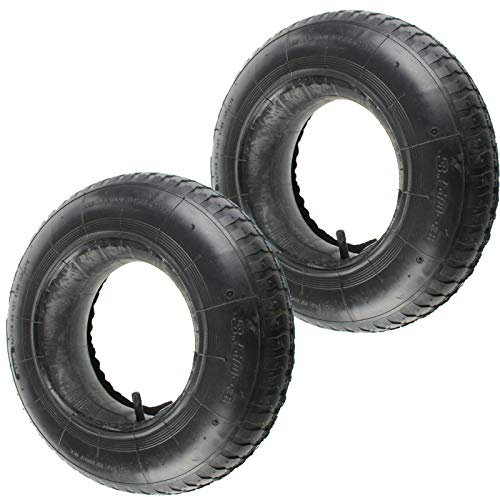 Masterpart 2 x Wheelbarrow Wheel Rubber Inner Tube and Barrow Trolley Tyre 3.50-8 To 35 PSi