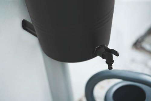 Elho Green Basics Rain Catcher 33 - Barril De Lluvia por Balcón Y Exterior - Ø 33.5 x H 73.5 cm - Negro/Living Black