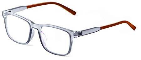 ADEWU Kinderbrille Ohne Stärke Blaulichtfilter Rechteckig Brillenfassung Anti Blaulicht Brillen TR90 Brillengestell für Mädchen und Jungen