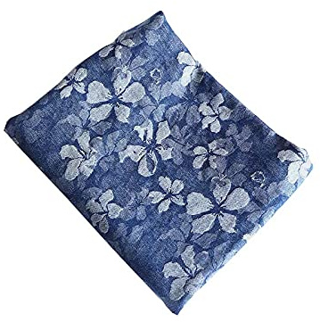 Jeansstoff Baumwolle Blumen Jacquard Jeans Stoff Nach Dem Waschen Stretch Denim Stoff Nähmaterial Heimtextilien zum Nähen Von Anzughosen Bekleidungszubehör(Breite: 145 cm)(Size:0.5 m,Color:Blau)