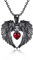 ONEFINITY Engelsflügel Halskette 925 Sterling Silber Schutzengel Liebe Herz Anhänger Gothic Punk Schmuck Geschenke Für Männer Frauen Mädchen