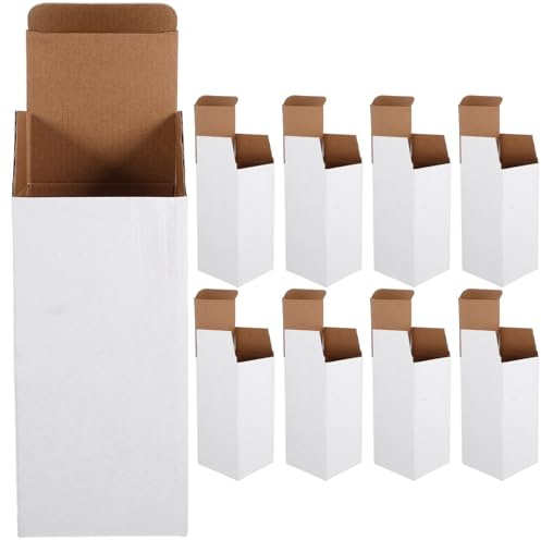 STOBOK Lot de 10 boîtes d'expédition rectangulaires en carton ondulé pour bouteille de vin 20 x 10 cm