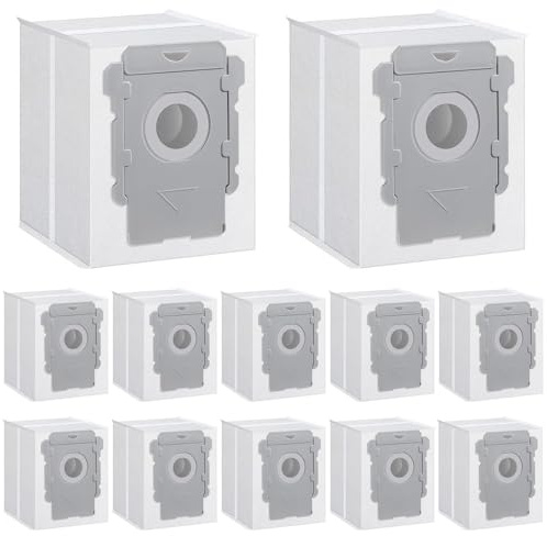 Chrostion kompatibel mit iRobot Roomba i&s & j Serie, Ersatz für i3+, i4+, i6+, i7, i7+ (7550) j7, j7+i8+, s9+, automatische Schmutzentsorgungsbeutel, 12 Stück