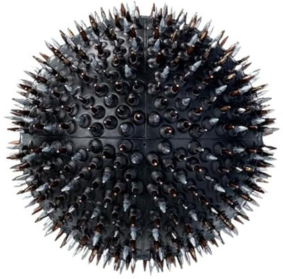 Lyapko Akupunktur Hand-Fußmassage Schwarz Nadelball 4,0Ag Premium Aktivmassagegerät Unisex Stachelball einzigartiges Therapiegerät-Massageball Igelball Akupressurkugeln für Stressabbau Entspannun