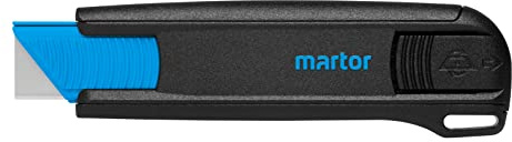 MARTOR Sicherheitsmesser Mit Klingeneinzug, SECUNORM 175, Profi Cuttermesser, Kartonmesser, Klein, Kunststoff, Rechts- & Linkshänder, GS Geprüft (Packung mit 6)
