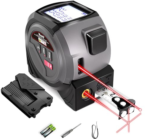 Kzxil Laser Measuring Tape 3-in-1 Tape Measure with Laser Distance Meter