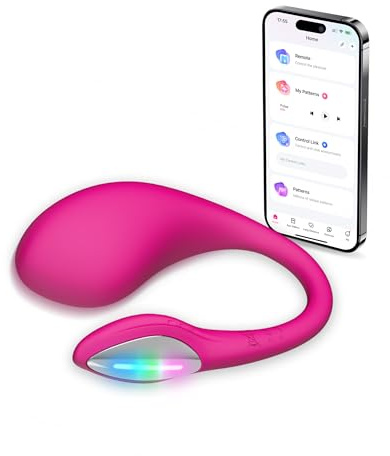 LOVENSE Lush 4.0 Vibratore Punto G con Controllo Remoto, Giocattolo Sessuale Indossabile per Coppie, Controllabile da App, con Luce LED, Impermeabile, Silenzioso, Potente