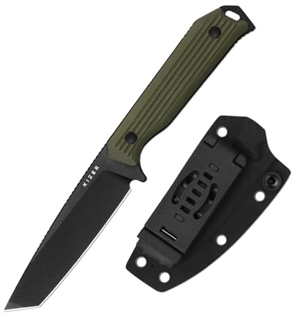 Kizer Companion Fix Bushcraft Kniv med Fast Stående Blad, 1045MT2